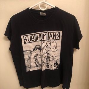 Subhumans Rats Tee Punk Crop